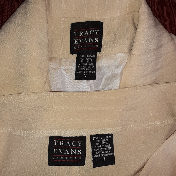 TRACY EVANS 2 PIECE PEACH COLORED WOMEN'S SKIRT SET SIZE 7 - Picture 4 of 7